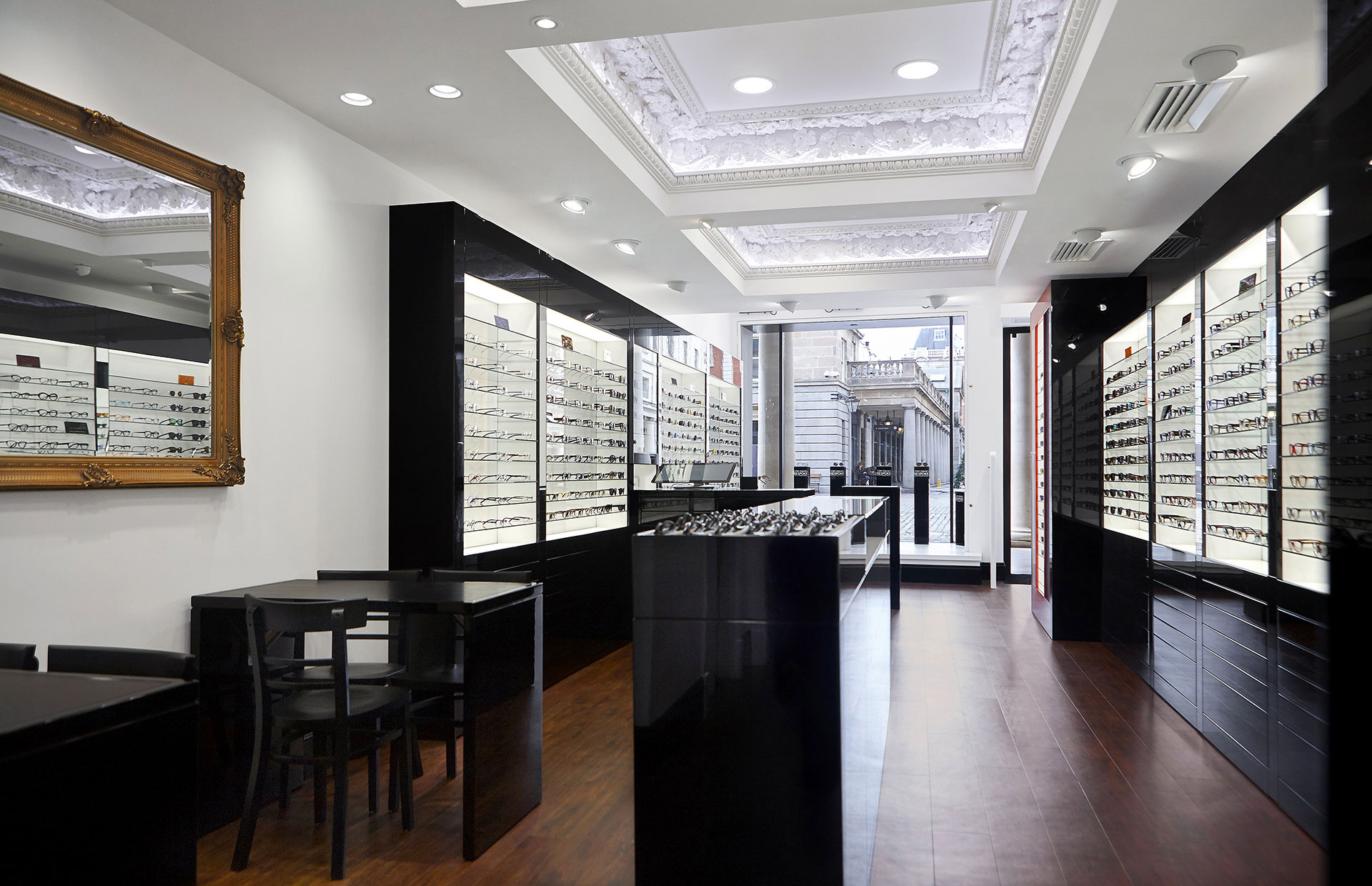 Shop floor of Tom Davies Bespoke Opticians in Covent Garden