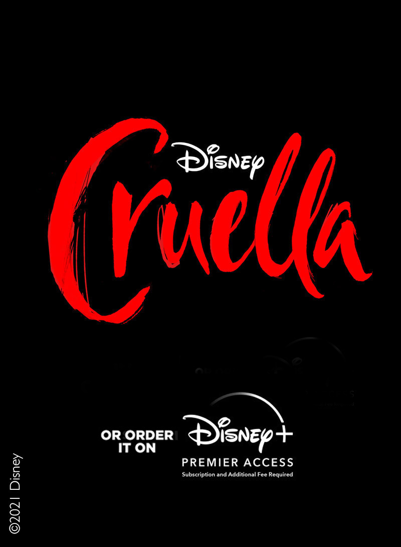 Emma Thompson as The Baroness wears glasses in Disney's Cruella, designed by Tom Davies.