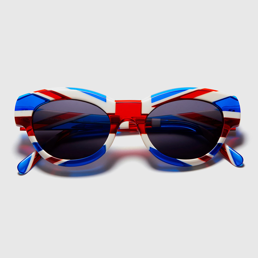 Union Jack sunglasses designed by British eyewear designer Tom Davies