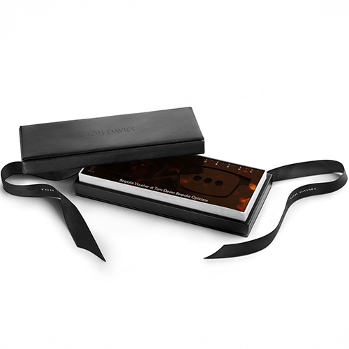 The Tom Davies Gift voucher can be personalised with a laser engraving.