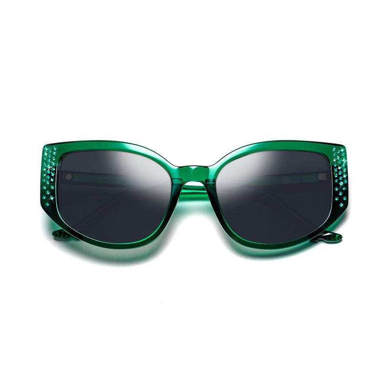 Shop these iconic crystal-encrusted sunglasses in premium crystal green acetate.